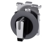 SIEMENS - Knebelschalter, beleuchtbar, 30mm, rund, Metall, matt, weiß