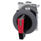 SIEMENS - Knebelschalter, beleuchtbar, 30mm, rund, Metall, matt, rot