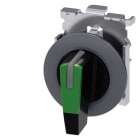 SIEMENS - Knebelschalter, beleuchtbar, 30mm, rund, Metall, matt, grün