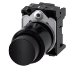 SIEMENS - Drucktaster, 22mm, rund, Kunststoff, schwarz, Druckknopf