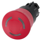 SIEMENS - Not-Halt-Pilzdrucktaster, beleuchtet, 22mm, rund, Kunststoff, rot, 40mm