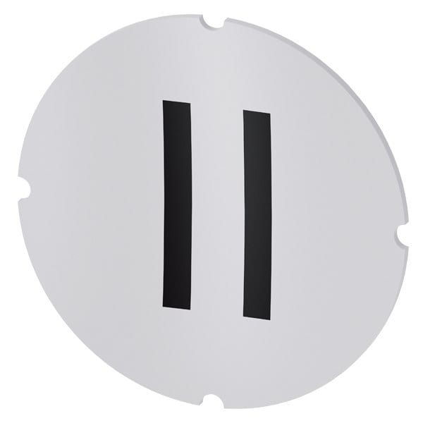 SIEMENS - Einlegeschild für Leuchtdrucktaster, rund, milchig, Symbol: II*