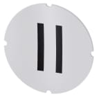 SIEMENS - Einlegeschild für Leuchtdrucktaster, rund, milchig, Symbol: II*