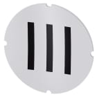 SIEMENS - Einlegeschild für Leuchtdrucktaster, rund, milchig, Symbol: III*