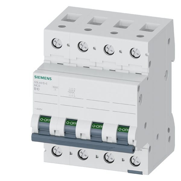 SIEMENS - Leitungsschutzschalter 400V 10kA, 3+N-polig, B, 10A