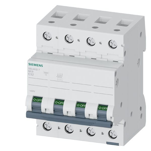 SIEMENS - Leitungsschutzschalter 400V 10kA, 3+N-polig, C, 32A