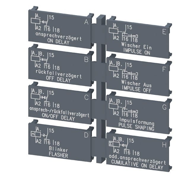 SIEMENS - Schildersatz für Multifunktionsgerät, 1 W Schildersatz (1 Stk) mit 8 Funktionen