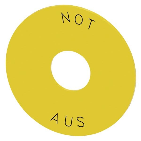 SIEMENS - Unterlegscheibe für Not-Halt, gelb, not-aus, Außend. 75mm, Innend. 22,5mm