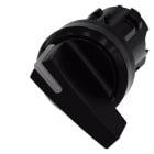 SIEMENS - Knebelschalter beleuchtbar, 22mm, rund, Kunststoff, schwarz, Knebel lang