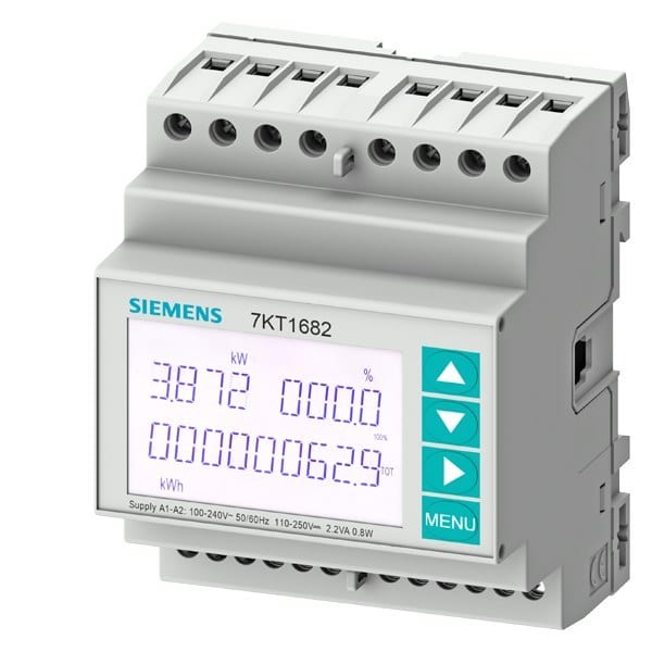 SIEMENS - SENTRON Messgerät 7KT PAC1600, 3-phasig, 5 A, Hutschiene