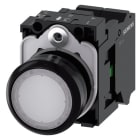 SIEMENS - Drucktaster, beleuchtet, 22mm, rund, Kunststoff, weiß, 1S, AC 110V