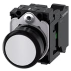 SIEMENS - Drucktaster, 22mm, rund, Kunststoff, weiß, Druckknopf, 1S