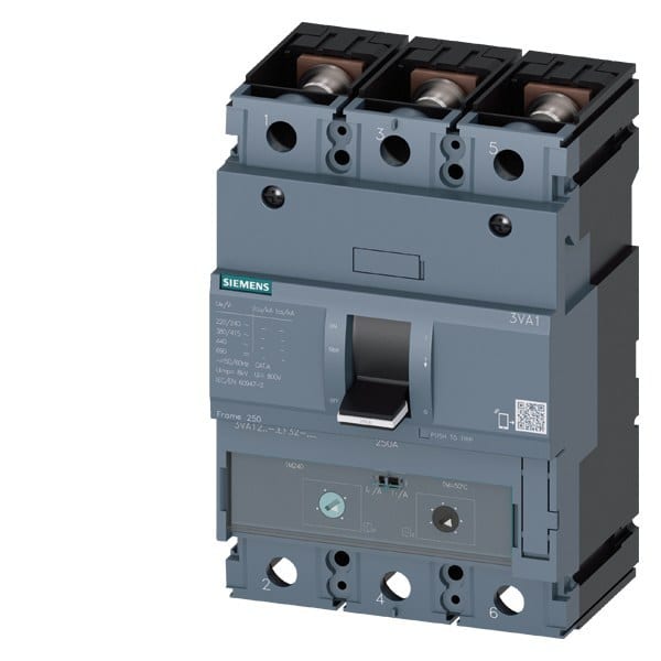 SIEMENS - Leistungsschalter, IEC, Frame 250, 160 A, 3-polig, 55 kA, TM, ATAM, Schrauben...