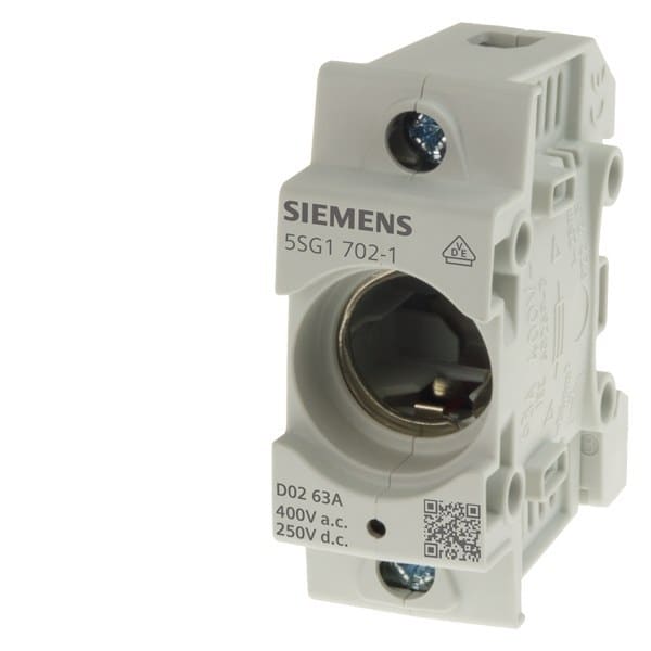 SIEMENS - NEOZED, Sicherungssockel, D01, 1-polig, 16 A, Un AC: 400 V, Un DC: 250 V