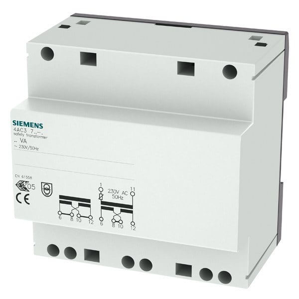 SIEMENS - Sicherheitstransformator, 40VA Primär AC 230V, 50Hz, Sekundär 12V, 16V, 24V, 32V
