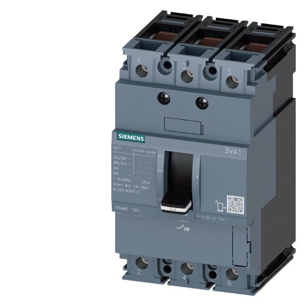SIEMENS - Leistungsschalter, IEC, Frame 160, 100 A, 3-polig, 25 kA, TM, FTFM, Klemmenan...