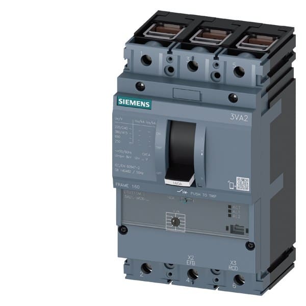 SIEMENS - Leistungsschalter, IEC, Frame 160, 3-polig, 200 kA, ETU310M, I, Klemmenanschluss