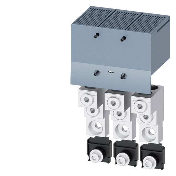 SIEMENS - Rundleiteranschlussklemme 2 Kabel 3 Stück Zubehör für: 3VA1 400/630 3VA2 400/630
