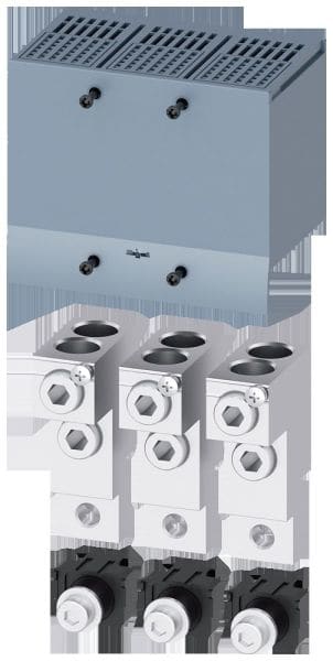 SIEMENS - Rundleiteranschlussklemme 2 Kabel 3 Stück Hilfsleiterspannungsabgriff 3 Stück