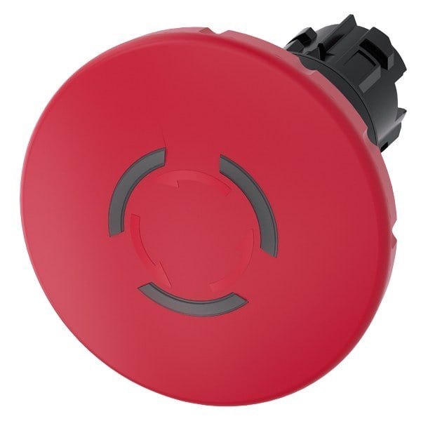 SIEMENS - Not-Halt-Pilzdrucktaster, beleuchtet, 22mm, rund, Kunststoff, rot, 60mm