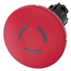 SIEMENS - Not-Halt-Pilzdrucktaster, beleuchtet, 22mm, rund, Kunststoff, rot, 60mm