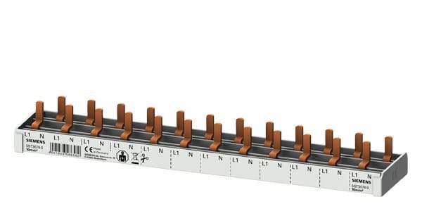 SIEMENS - Stiftsammelschiene 10mm2, 2-phasig, 12x (1PH+N), 218mm