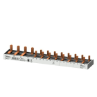 SIEMENS - Stiftsammelschiene 10mm2, 4-phasig, 1x (3PH+N) + 8x (1PH+N), 216mm schneidbar