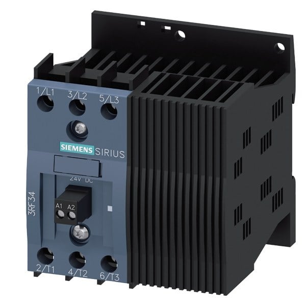SIEMENS - Halbleiterschütz 3RF3, 3-ph. AC53 12,5A 40°C 48-600V/110-230V AC