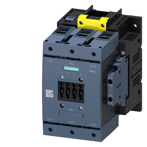 SIEMENS - Schütz,AC-3e,115A/55kW/400V,3-polig,AC/DC200-277V,F-PLC-IN,2S+2Ö,Rahmenklemme...
