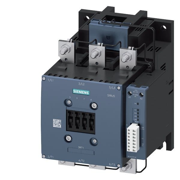 SIEMENS - Schütz,AC-3e,265A/132kW/400V,3-polig,AC/DC200-277V,PLC-IN optional,1S+1Ö,Ansc...