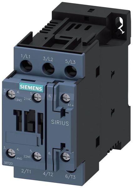 SIEMENS - Schütz, AC-3e, 25 A/11 kW/400V, 3-polig, DC 42V, 1S+1Ö, Schraubanschluss