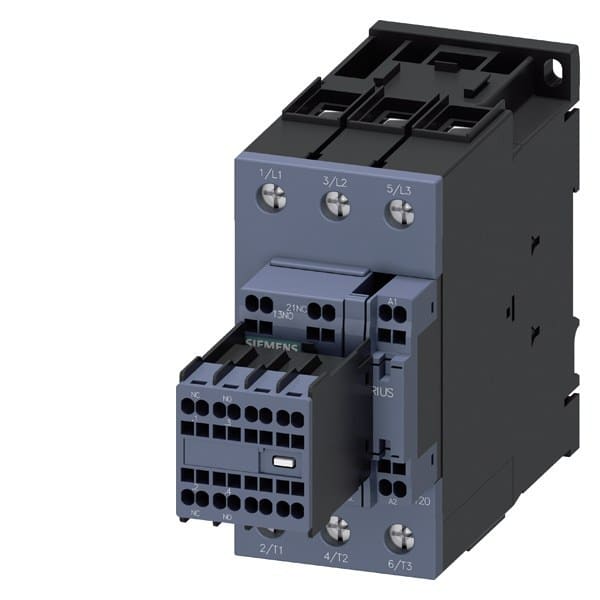 SIEMENS - Schütz,AC-3e,50A/22kW/400V,3-polig,AC110V/50Hz,2S+2Ö,Schraubanschluss/Federzu...