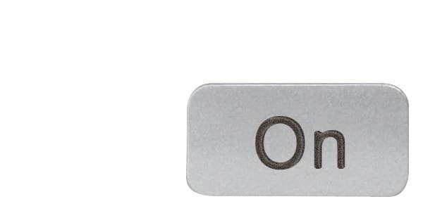 SIEMENS - Bezeichnungsschild zum Kleben, Schildgröße 9,5x18,5mm, silberfarben, on