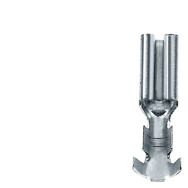 SIEMENS - Steckhülse für Flachstecker, 2,8x0,8mm, Rastfeder zum Einrasten