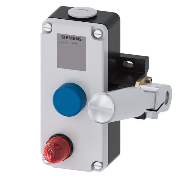 SIEMENS - Bandschieflaufgerät, 2x M25x1,5 2S+2Ö, Rastung EN ISO 13850 Druckknopfentrieg...