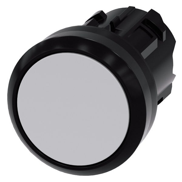 SIEMENS - Drucktaster, 22mm, rund, Kunststoff, grau, Druckknopf