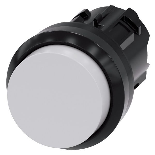 SIEMENS - Drucktaster, 22mm, rund, Kunststoff, weiß, Druckknopf