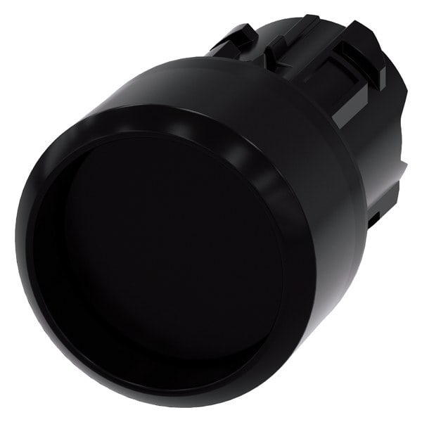 SIEMENS - Drucktaster, 22mm, rund, Kunststoff, schwarz, Frontring