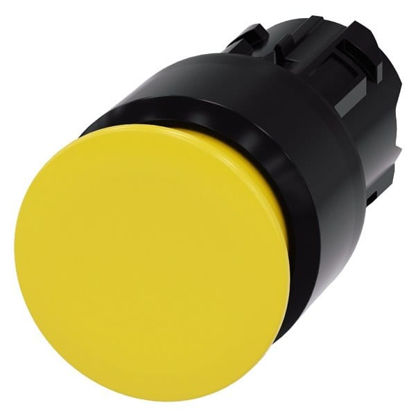SIEMENS - Pilzdrucktaster, 22mm, rund, Kunststoff, gelb, 30mm