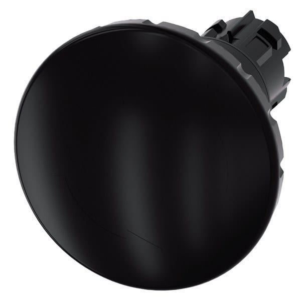 SIEMENS - Pilzdrucktaster, 22mm, rund, Kunststoff, schwarz, Drehentriegelung, 60 mm