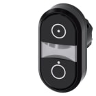 SIEMENS - Doppeldrucktaster, 22mm, rund, Kunststoff, schwarz: Symbol 5264, schwarz
