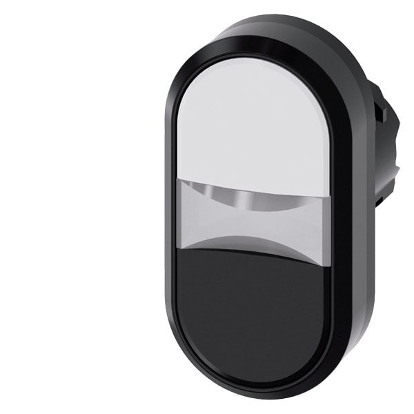 SIEMENS - Doppeldrucktaster, 22mm, rund, Kunststoff, weiß, schwarz