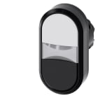 SIEMENS - Doppeldrucktaster, 22mm, rund, Kunststoff, weiß, schwarz