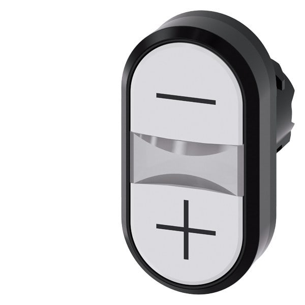 SIEMENS - Doppeldrucktaster, 22mm, rund, Kunststoff, weiß