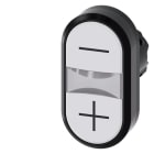 SIEMENS - Doppeldrucktaster, 22mm, rund, Kunststoff, weiß