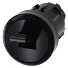 SIEMENS - Kippschalter, 22 mm, rund, Kunststoff, schwarz, 2 Schaltstellungen O-I