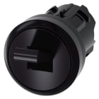 SIEMENS - Kippschalter, 22 mm, rund, Kunststoff, schwarz, 2 Schaltstellungen O&lt-I