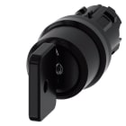 SIEMENS - Schlüsselschalter O.M.R, 22mm, rund, Kunststoff, schwarz, Schlüsselabzug O