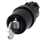 SIEMENS - Schlüsselschalter Siemens, C, mit Überwachung, 22 mm, rund, Kunststoff, Abzug O