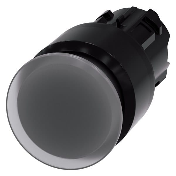 SIEMENS - Pilzdrucktaster, beleuchtet, 22mm, rund, Kunststoff, klar, 30mm